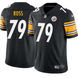 Oliver Ross #79 Steelers Tackle Twill Black Jersey