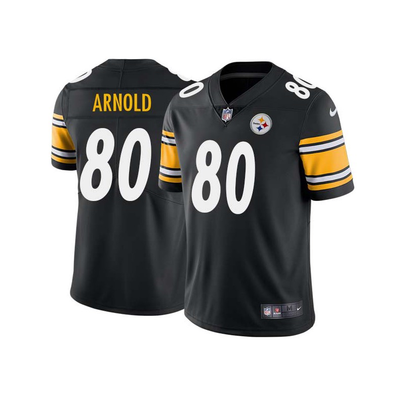 Jahine Arnold #80 Steelers Tackle Twill Black Jersey