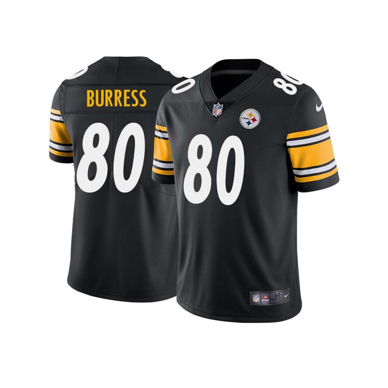 Plaxico Burress #80 Steelers Tackle Twill Black Jersey