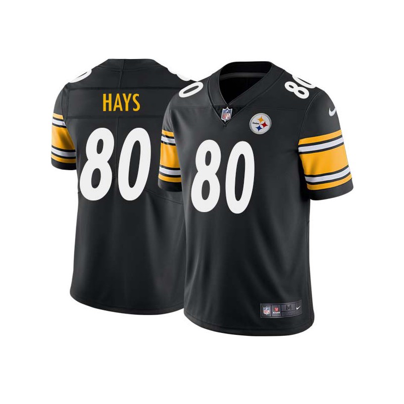 George Hays #80 Steelers Tackle Twill Black Jersey