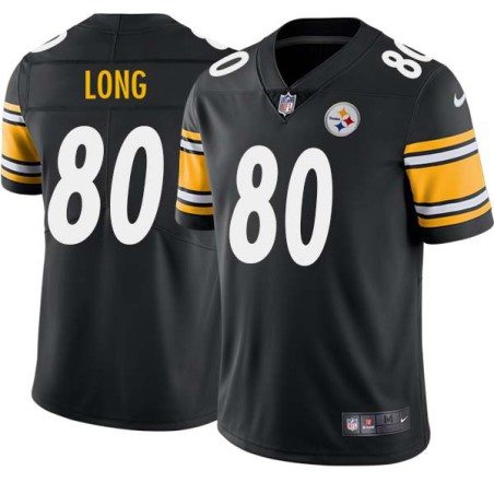 Bill Long #80 Steelers Tackle Twill Black Jersey