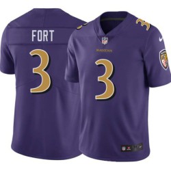 Ravens #3 L.J. Fort Purple Jersey