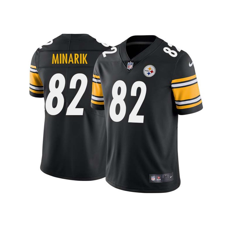 Henry Minarik #82 Steelers Tackle Twill Black Jersey