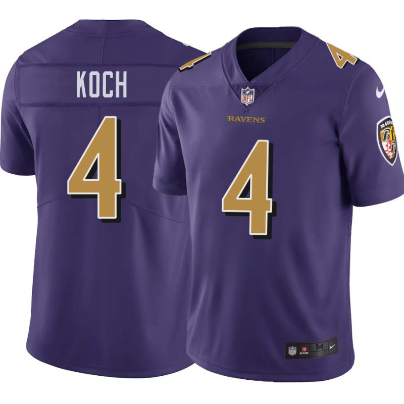 Ravens #4 Sam Koch Purple Jersey