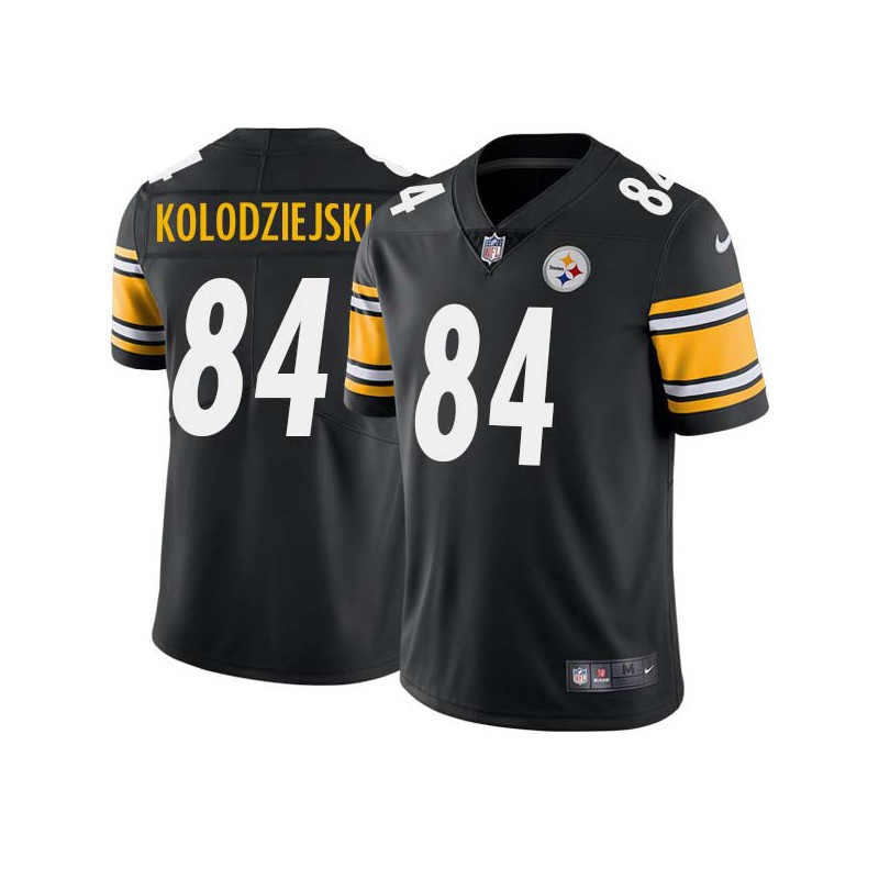 Chris Kolodziejski #84 Steelers Tackle Twill Black Jersey