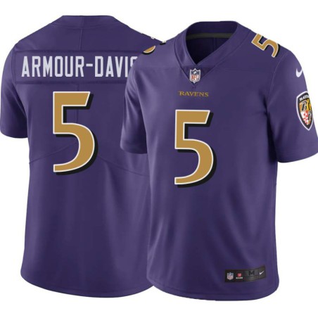 Ravens #5 Jalyn Armour-Davis Purple Jersey