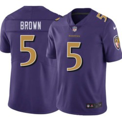 Ravens #5 Marquise Brown Purple Jersey