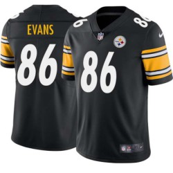 Jon Evans #86 Steelers Tackle Twill Black Jersey