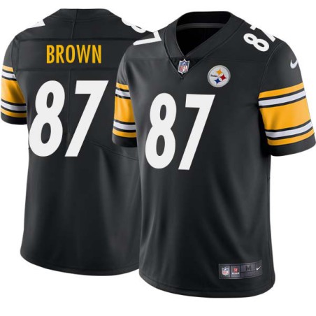 Larry Brown #87 Steelers Tackle Twill Black Jersey