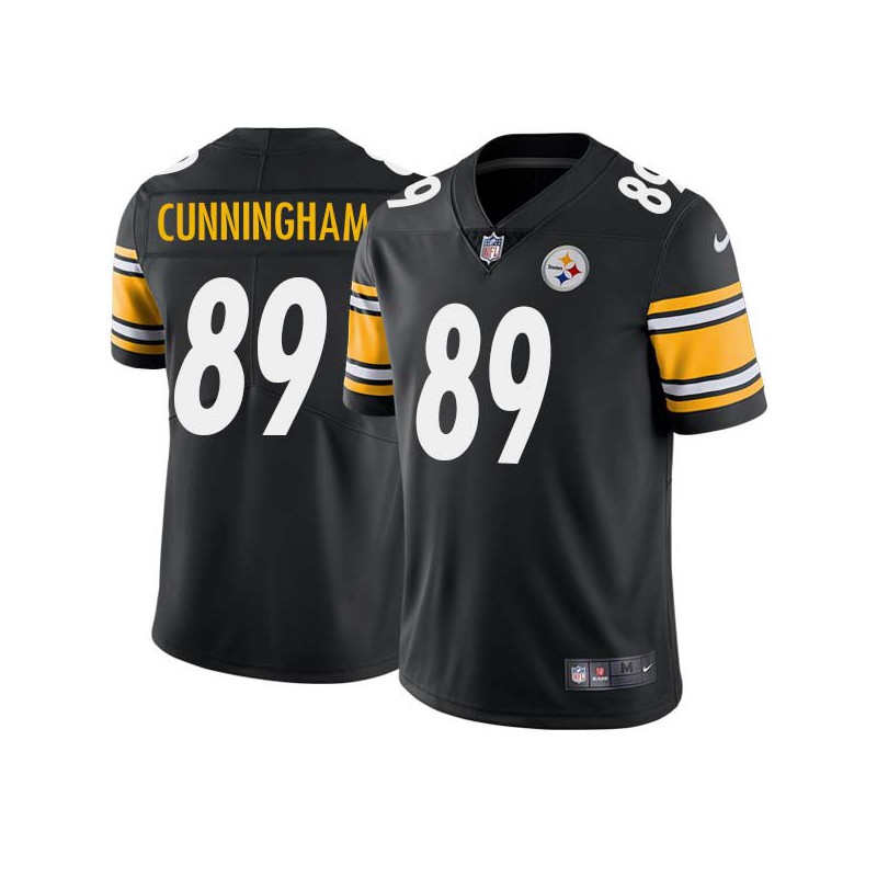 Bennie Cunningham #89 Steelers Tackle Twill Black Jersey