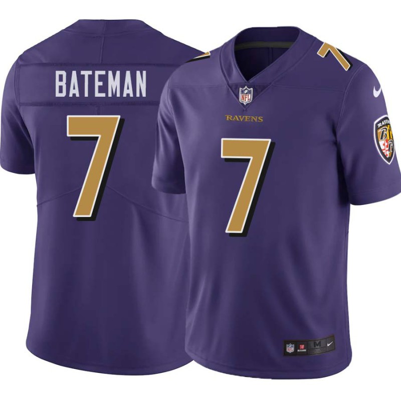 Ravens #7 Rashod Bateman Purple Jersey