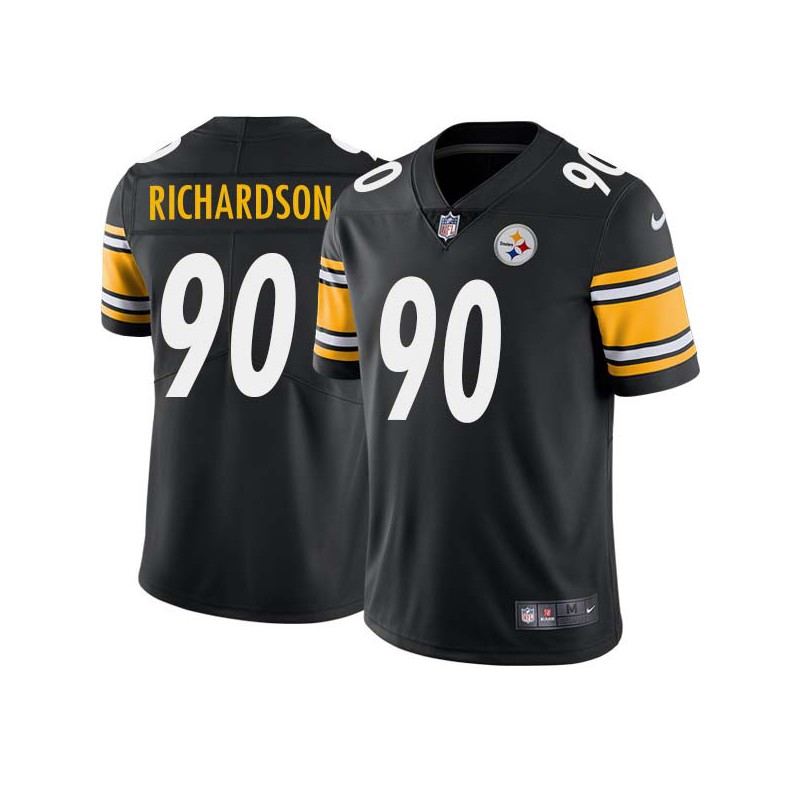 Huey Richardson #90 Steelers Tackle Twill Black Jersey