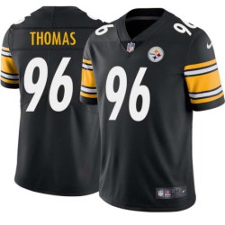 Cam Thomas #96 Steelers Tackle Twill Black Jersey