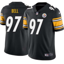 Kendrell Bell #97 Steelers Tackle Twill Black Jersey