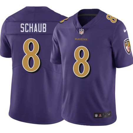 Ravens #8 Matt Schaub Purple Jersey