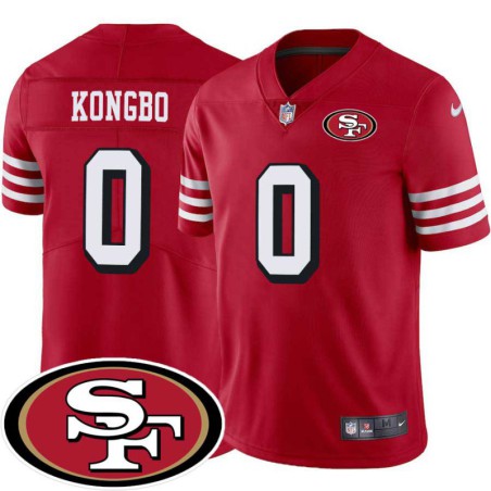 49ers #0 Jonathan Kongbo SF Patch Jersey -Red2