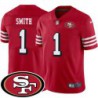 49ers #1 Noland Smith SF Patch Jersey -Red2