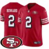 49ers #2 Eddie Howard SF Patch Jersey -Red2