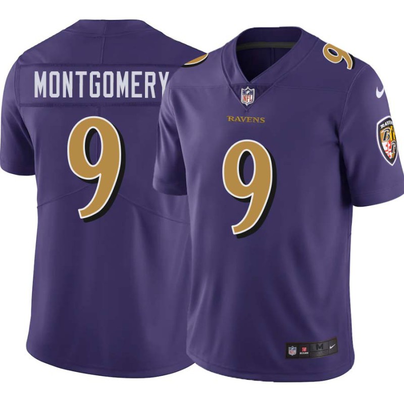 Ravens #9 Greg Montgomery Purple Jersey