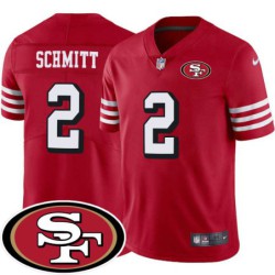 49ers #2 Ricky Schmitt SF Patch Jersey -Red2