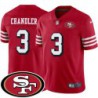 49ers #3 Jeff Chandler SF Patch Jersey -Red2