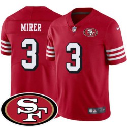 49ers #3 Rick Mirer SF Patch Jersey -Red2