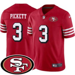 49ers #3 Cody Pickett SF Patch Jersey -Red2