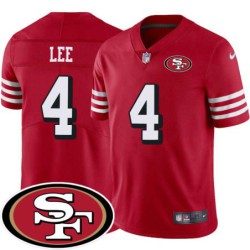 49ers #4 Andy Lee SF Patch Jersey -Red2