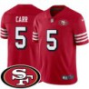 49ers #5 David Carr SF Patch Jersey -Red2