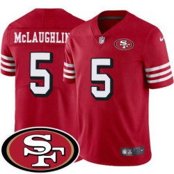 49ers #5 Chase McLaughlin SF Patch Jersey -Red2