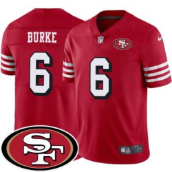 49ers #6 Don Burke SF Patch Jersey -Red2