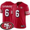 49ers #6 Matt Cavanaugh SF Patch Jersey -Red2