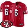 49ers #6 Mike Cofer SF Patch Jersey -Red2