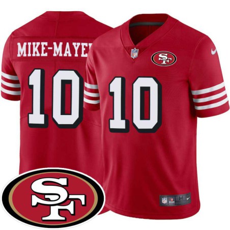 49ers #10 Steve Mike-Mayer SF Patch Jersey -Red2