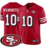 49ers #10 Klaus Wilmsmeyer SF Patch Jersey -Red2