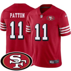 49ers #11 Quinton Patton SF Patch Jersey -Red2