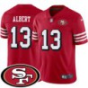 49ers #13 Frankie Albert SF Patch Jersey -Red2