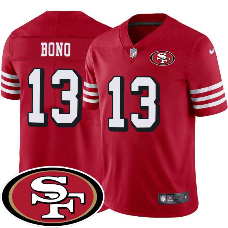 49ers #13 Steve Bono SF Patch Jersey -Red2