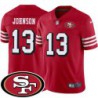 49ers #13 Steve Johnson SF Patch Jersey -Red2