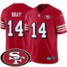 49ers #14 Tyler Bray SF Patch Jersey -Red2