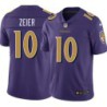 Ravens #10 Eric Zeier Purple Jersey