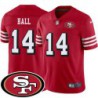 49ers #14 Chad Hall SF Patch Jersey -Red2