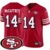 49ers #14 Max McCaffrey SF Patch Jersey -Red2