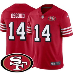 49ers #14 Kassim Osgood SF Patch Jersey -Red2
