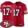 49ers #17 Travis Benjamin SF Patch Jersey -Red2