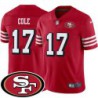 49ers #17 Matt Cole SF Patch Jersey -Red2