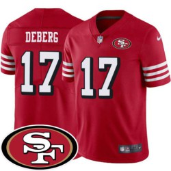 49ers #17 Steve DeBerg SF Patch Jersey -Red2