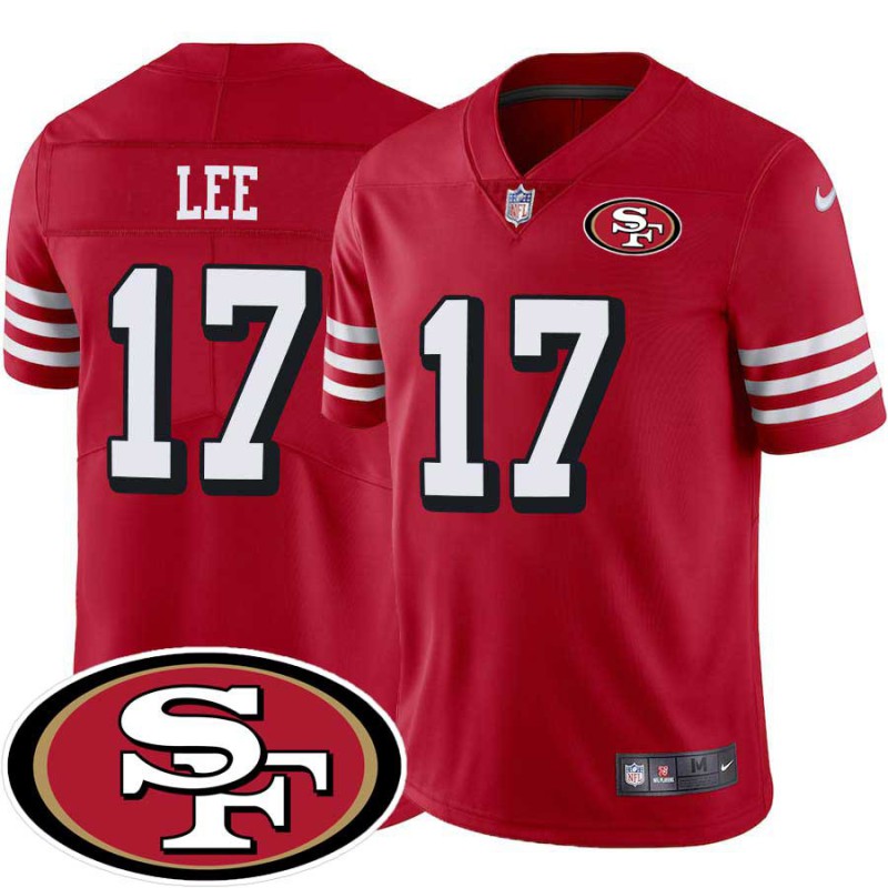 49ers #17 Kevin Lee SF Patch Jersey -Red2