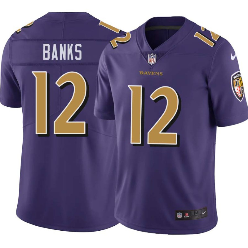 Ravens #12 Tony Banks Purple Jersey