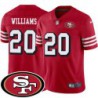 49ers #20 Madieu Williams SF Patch Jersey -Red2